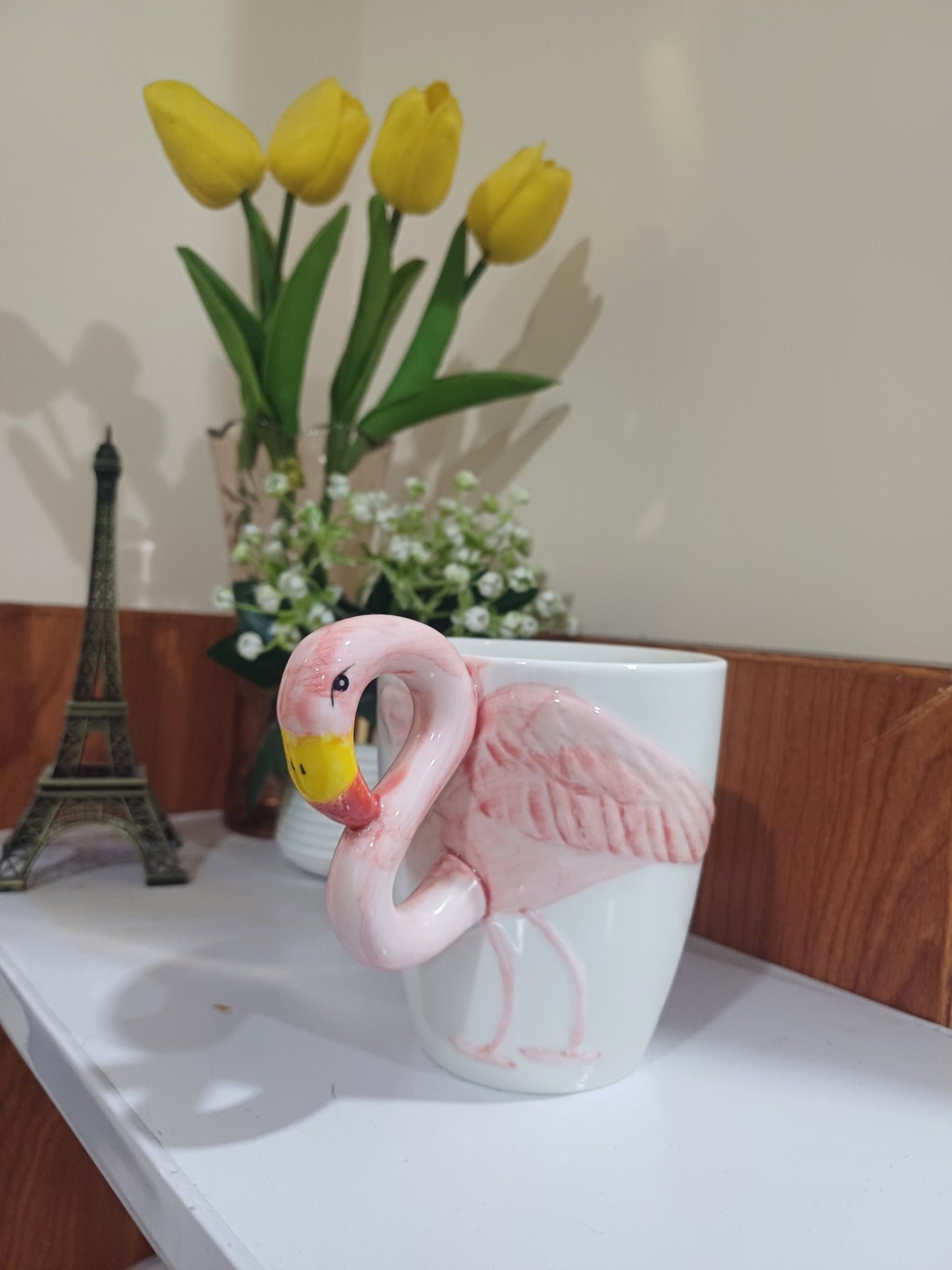 Flamingo Style Hand Painted Ceramic 3D Mugs