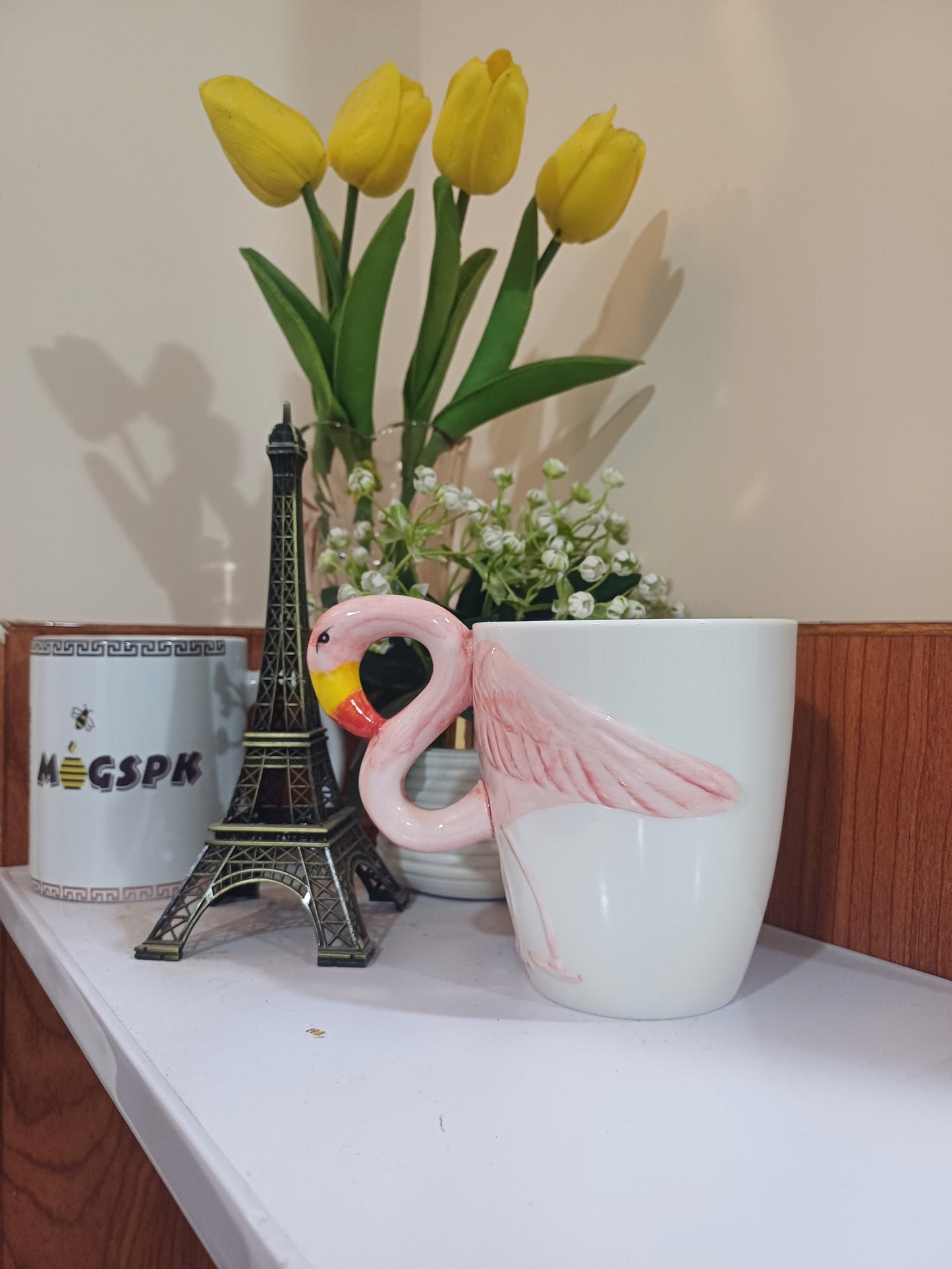 Flamingo Style Hand Painted Ceramic 3D Mugs