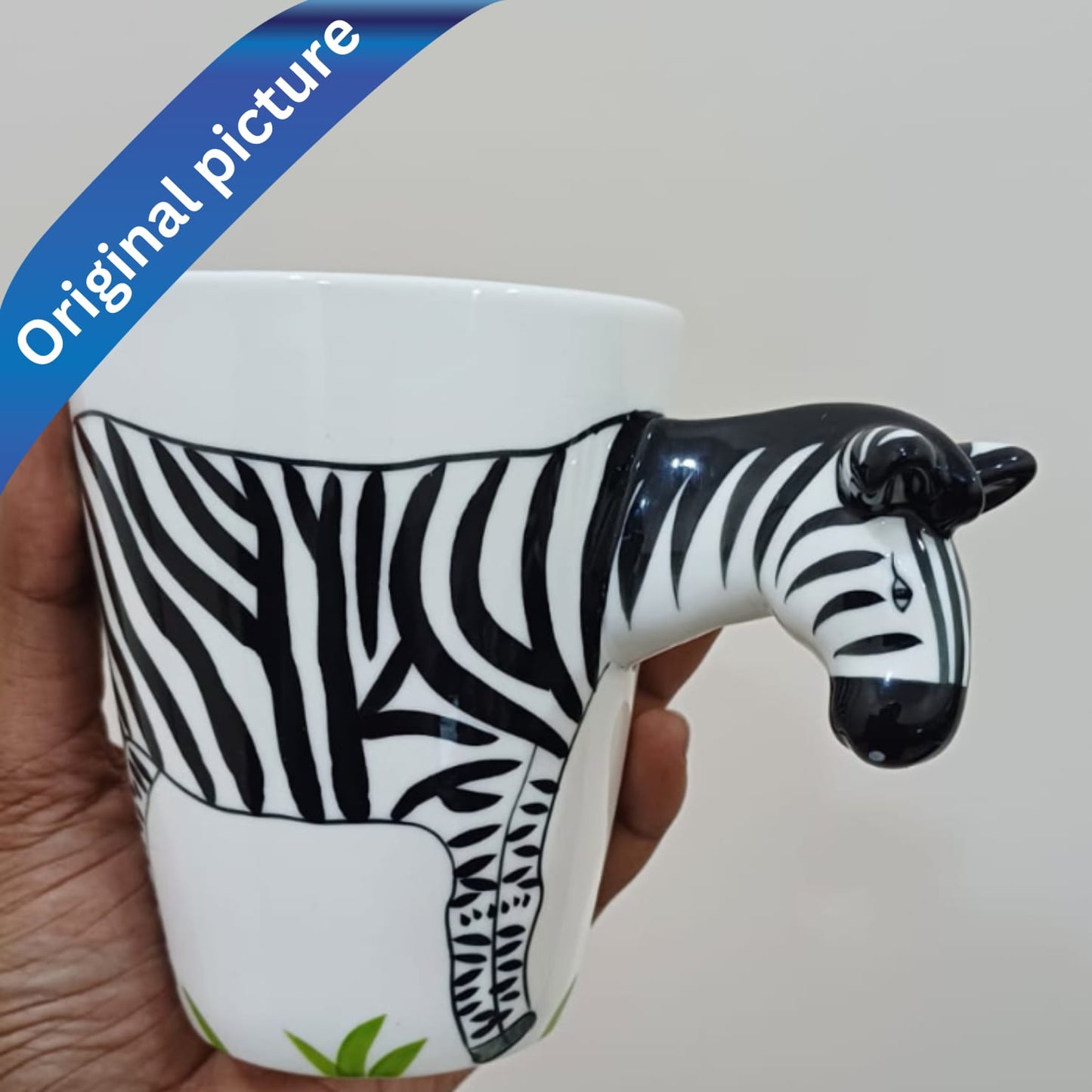 Zebra Style Hand Painted Ceramic 3D Mugs