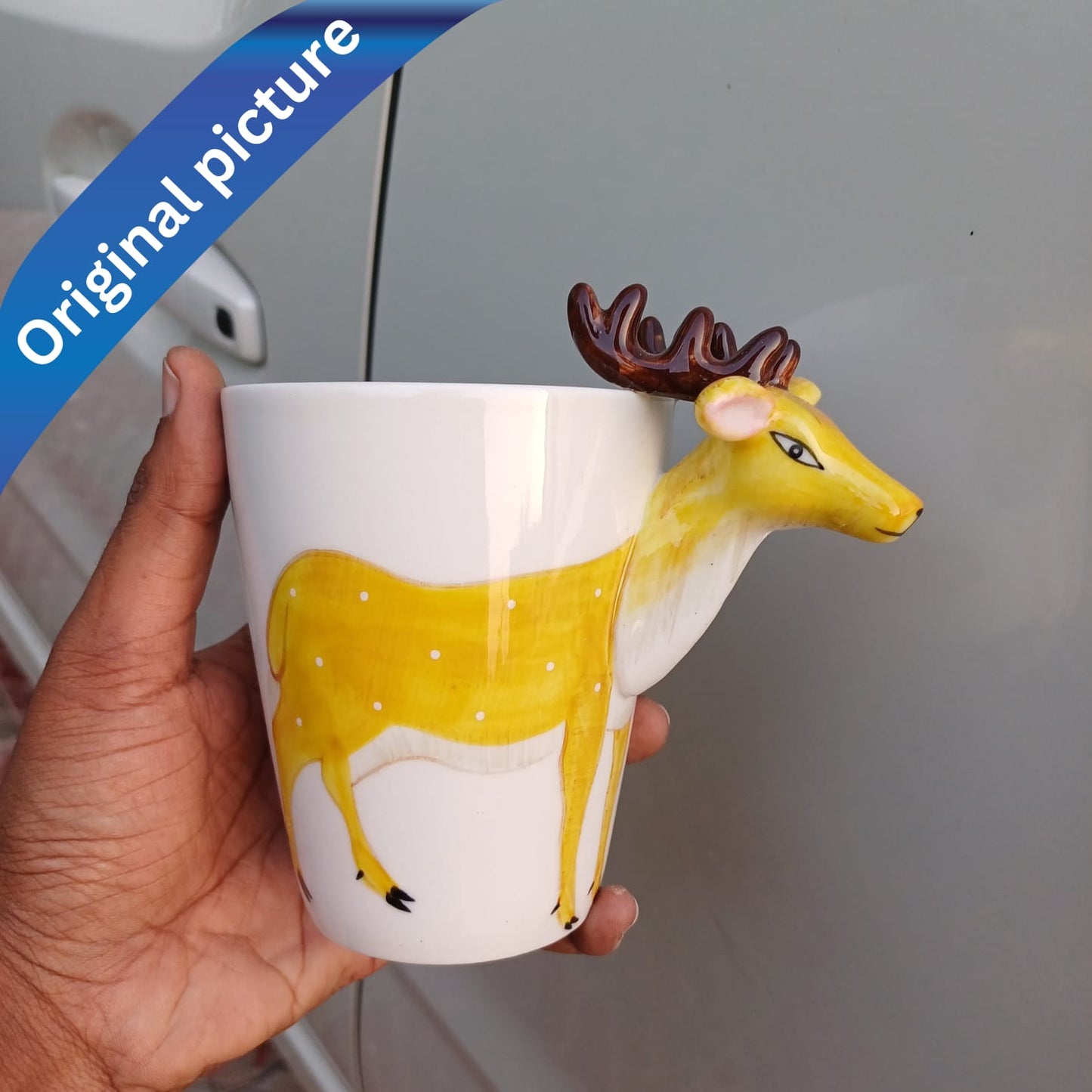 Deer Style Hand Painted Ceramic 3D Mugs